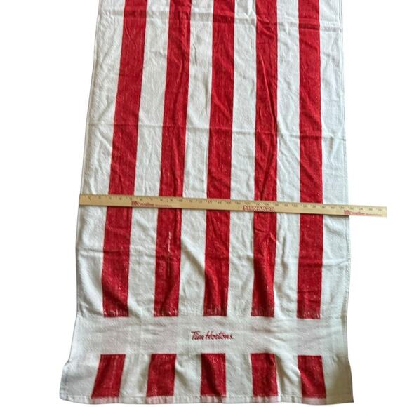 Tim Hortons Large Beach Pool Bath Towel With Inflatable Drink Holder Donut READ - Picture 6 of 8